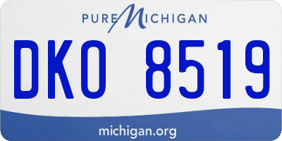 MI license plate DKO8519