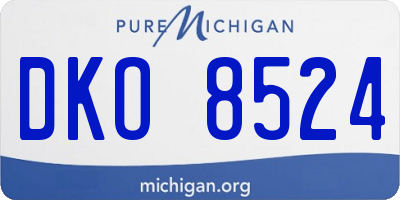MI license plate DKO8524