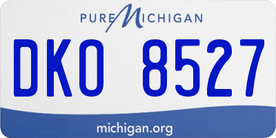 MI license plate DKO8527
