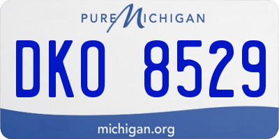 MI license plate DKO8529