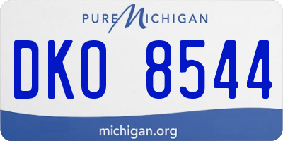 MI license plate DKO8544