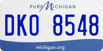 MI license plate DKO8548
