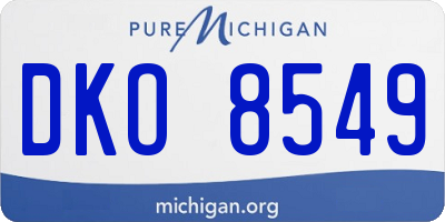 MI license plate DKO8549