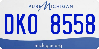 MI license plate DKO8558