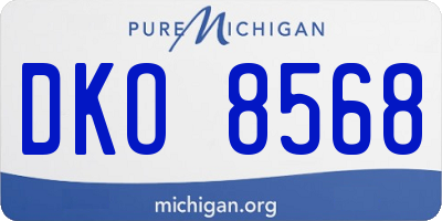 MI license plate DKO8568