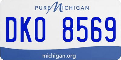 MI license plate DKO8569