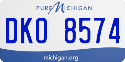 MI license plate DKO8574