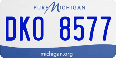 MI license plate DKO8577