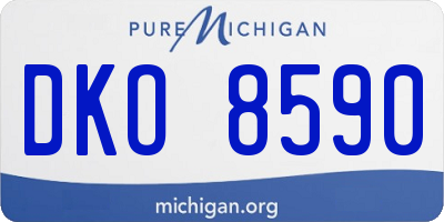 MI license plate DKO8590