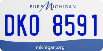 MI license plate DKO8591