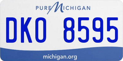 MI license plate DKO8595