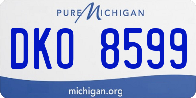 MI license plate DKO8599