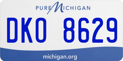 MI license plate DKO8629