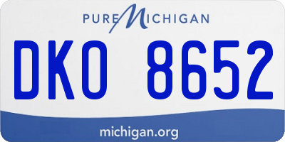 MI license plate DKO8652