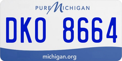 MI license plate DKO8664