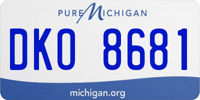 MI license plate DKO8681