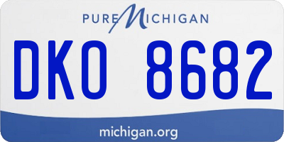 MI license plate DKO8682
