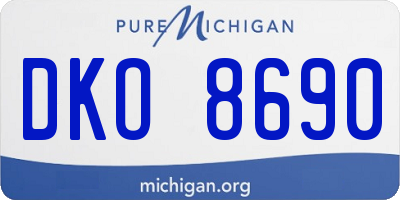 MI license plate DKO8690