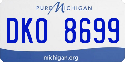 MI license plate DKO8699