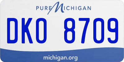 MI license plate DKO8709