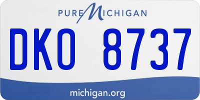 MI license plate DKO8737