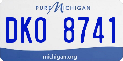 MI license plate DKO8741