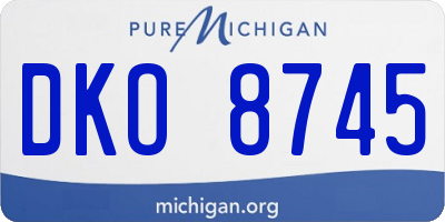 MI license plate DKO8745