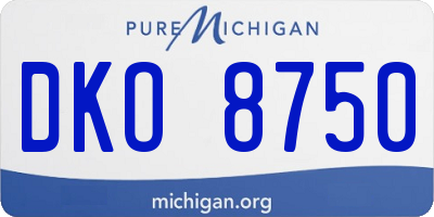 MI license plate DKO8750