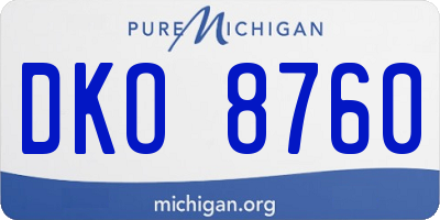 MI license plate DKO8760