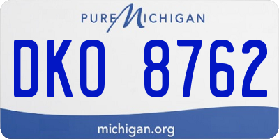 MI license plate DKO8762