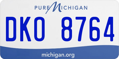 MI license plate DKO8764