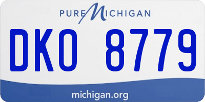 MI license plate DKO8779