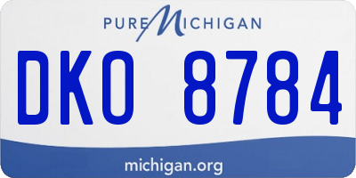 MI license plate DKO8784