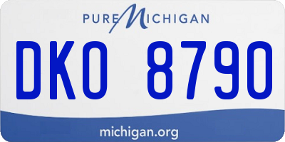 MI license plate DKO8790