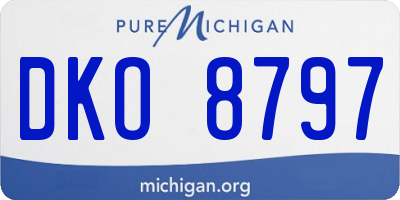 MI license plate DKO8797