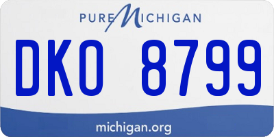 MI license plate DKO8799