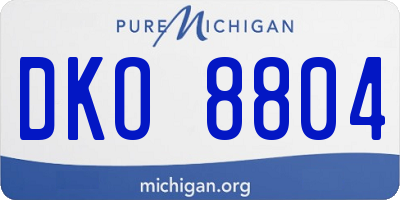 MI license plate DKO8804
