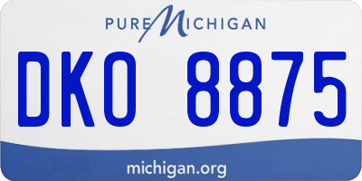 MI license plate DKO8875
