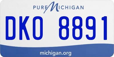 MI license plate DKO8891