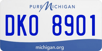 MI license plate DKO8901