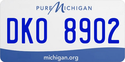 MI license plate DKO8902