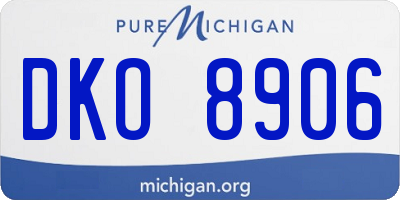 MI license plate DKO8906
