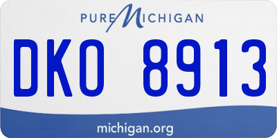 MI license plate DKO8913