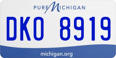 MI license plate DKO8919