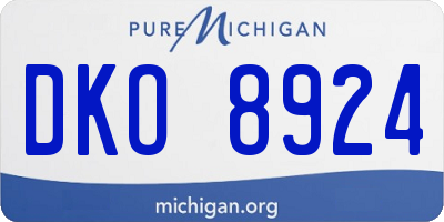 MI license plate DKO8924