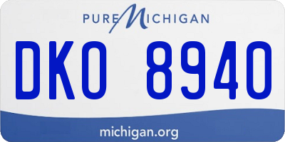 MI license plate DKO8940