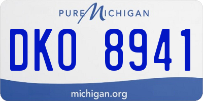 MI license plate DKO8941