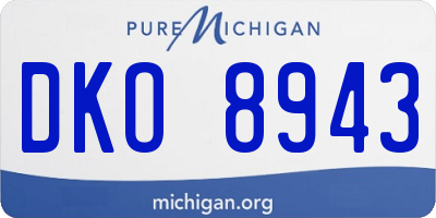 MI license plate DKO8943