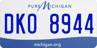 MI license plate DKO8944