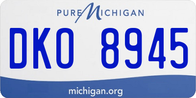 MI license plate DKO8945
